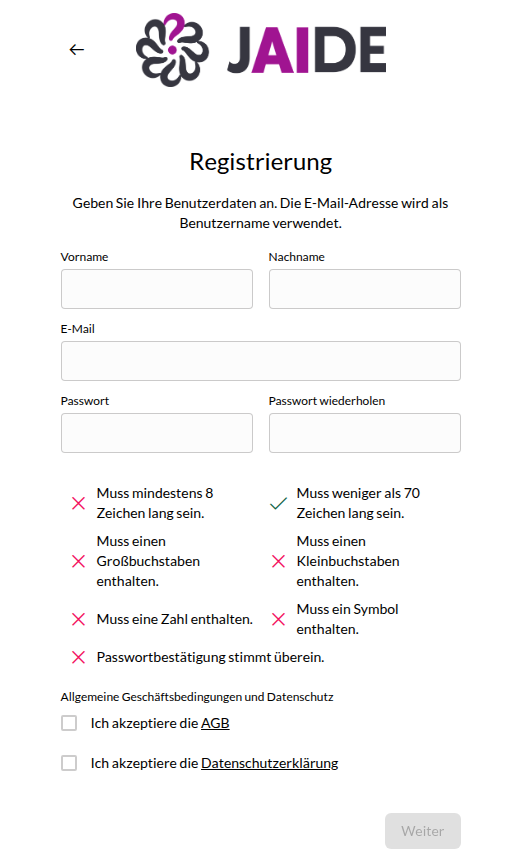 Registrierung